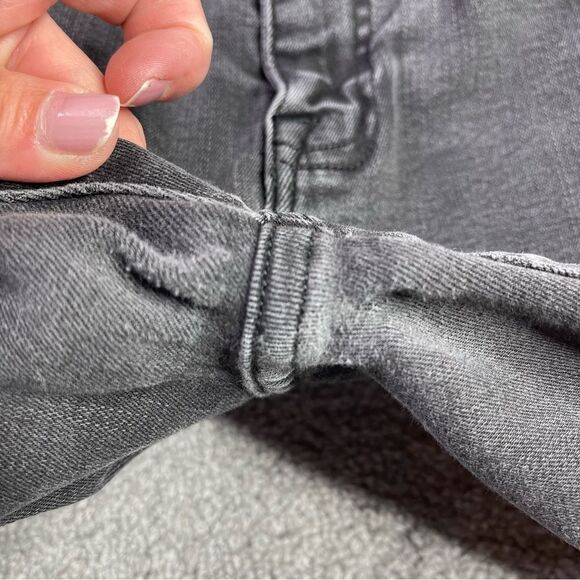 Pistola Jeans Women’s 26* Black Wash Skinny Leg Low Rise Frayed Hem Stretch - Picture 8 of 16